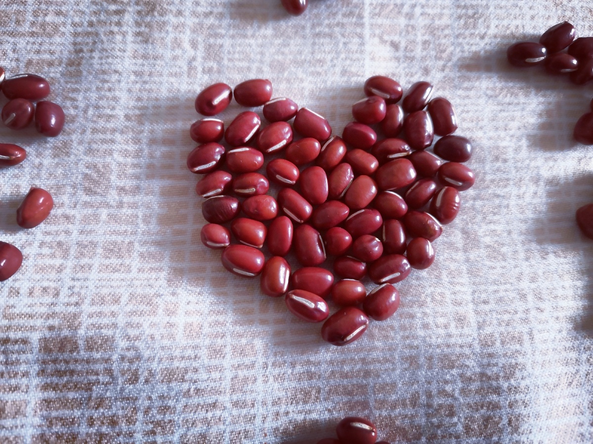 心形红豆创意图片