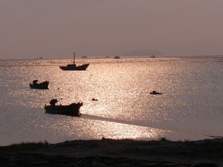 夕阳下