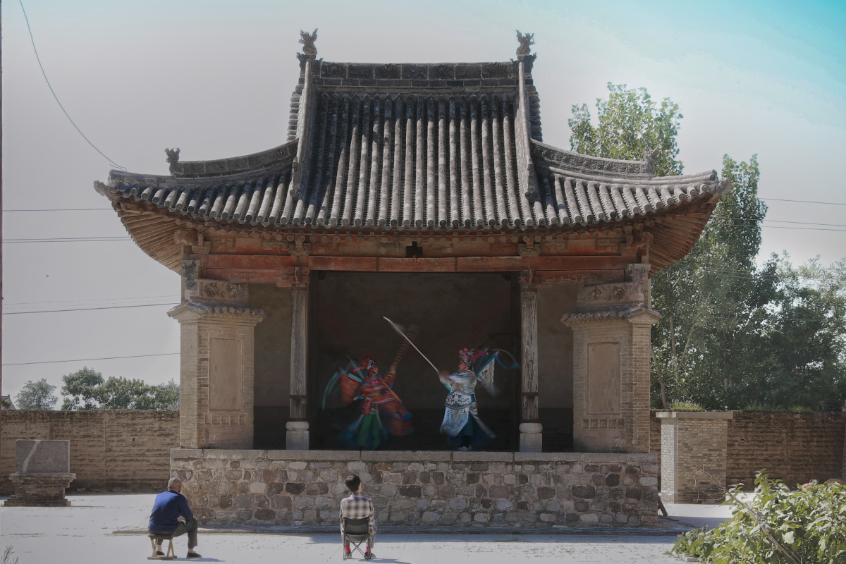 一出乡戏拍摄于山西新绛乔沟头村玉皇庙侯马蒲剧团
