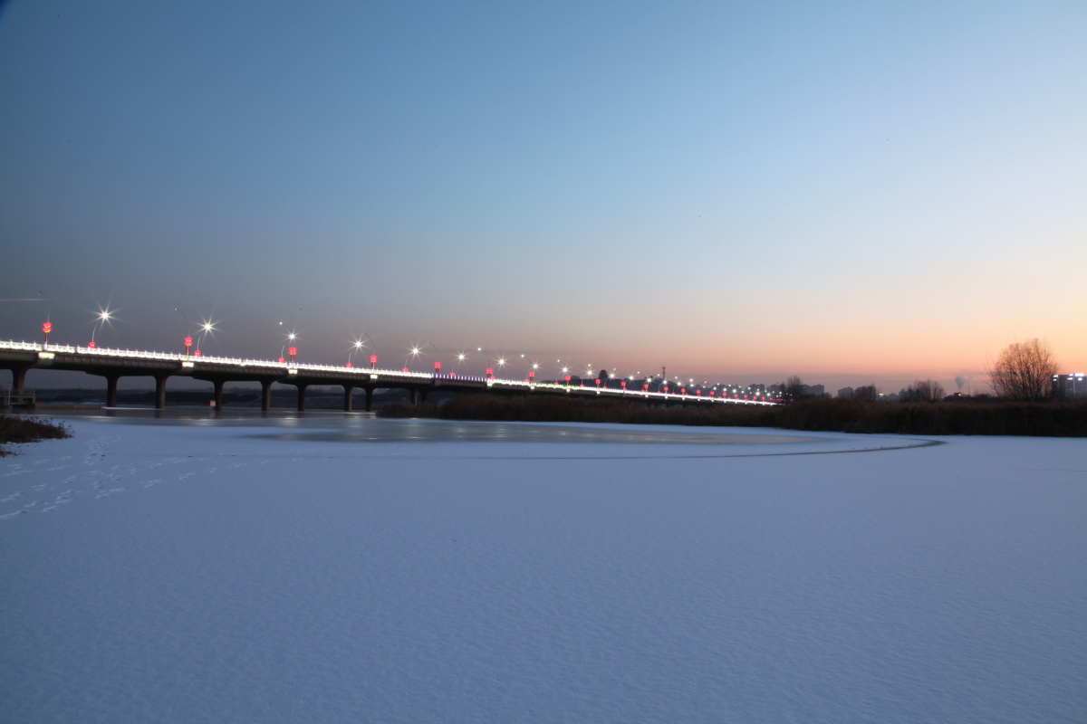 中国正定,滹沱河上美丽的子龙大桥 - 滹沱河 - 图虫