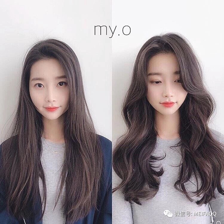 头型尖长脸烫什么头发的图片