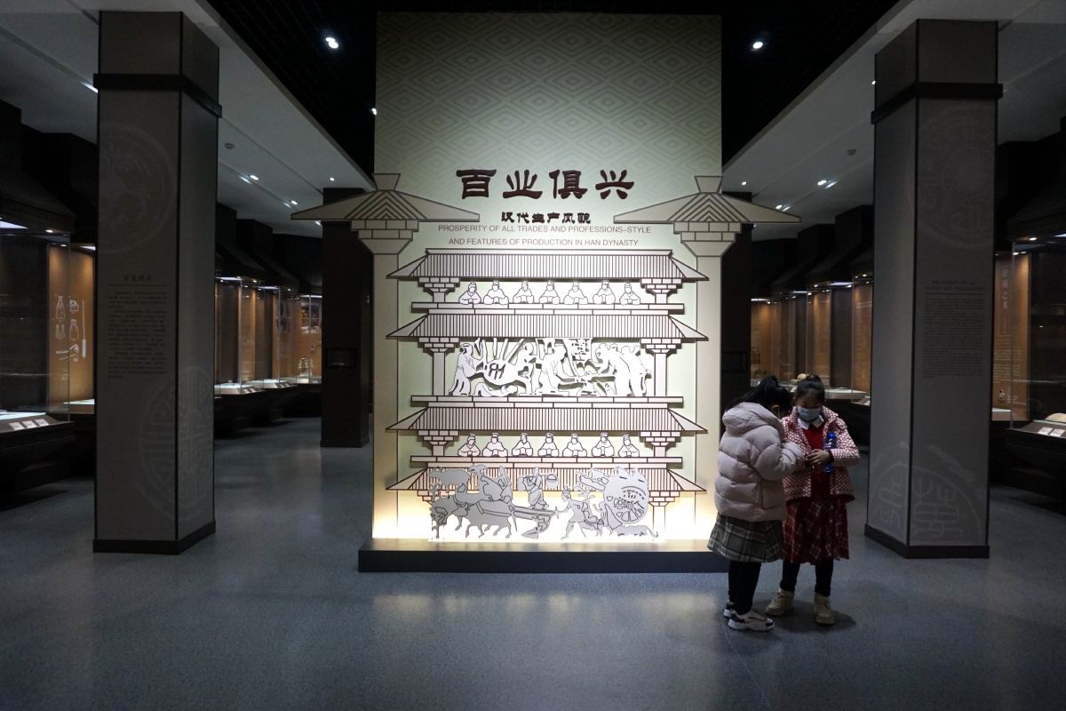 地理答啦摄影济南博物馆汉代风貌展厅