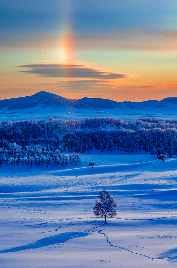雪原日晕