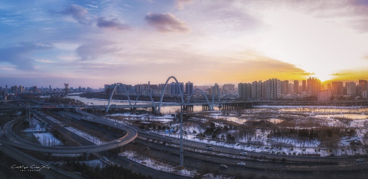 太原，北中环桥，全景拼接