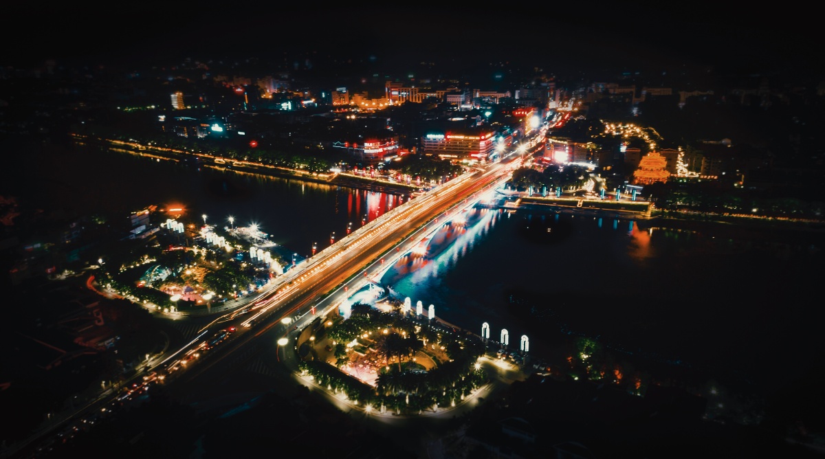 桂林解放桥夜景