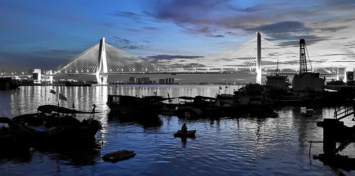 海南61海口61静静的海甸河世纪大桥