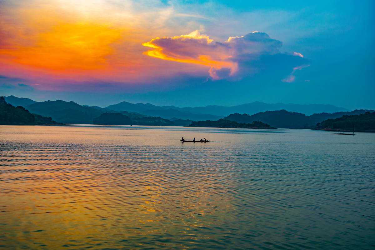 苍梧县飞龙湖风光