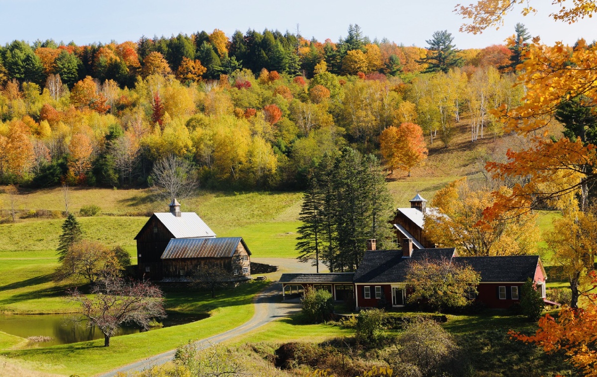 秋日的农庄五彩斑斓