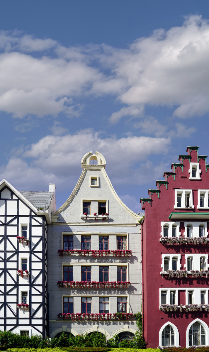 深圳南山世界之窗欧洲小镇建筑风光