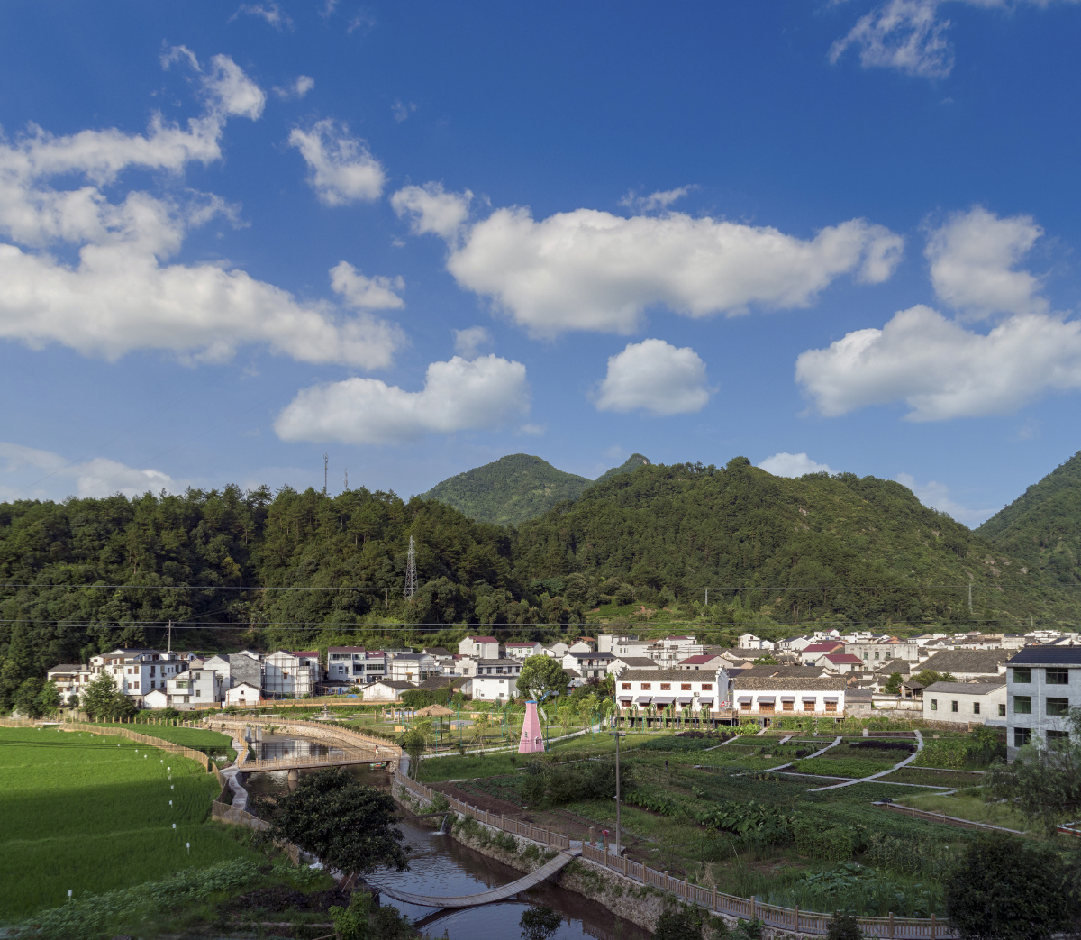 太极俞源村建筑风光明朝刘伯温设计建造古村落摄于浙江省金华市