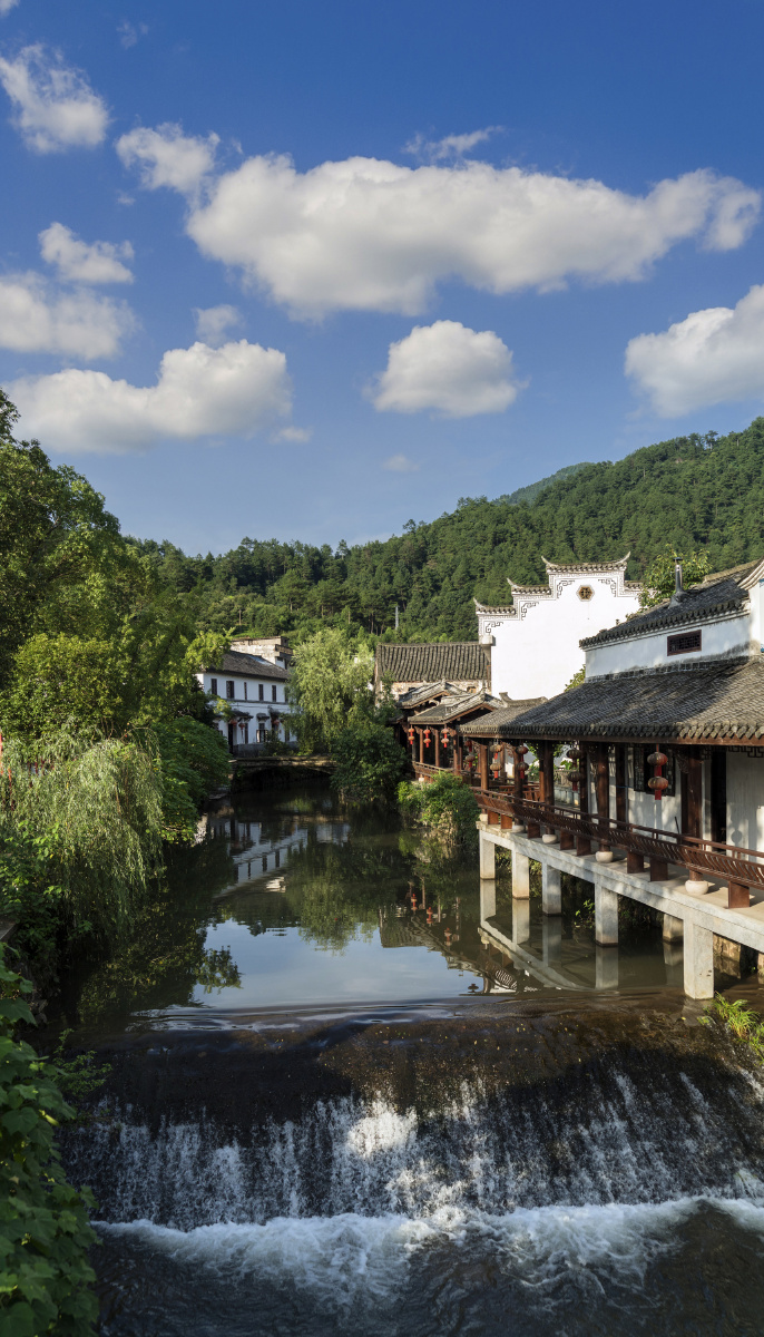太极俞源村建筑风光明朝刘伯温设计建造古村落摄于浙江省金华市