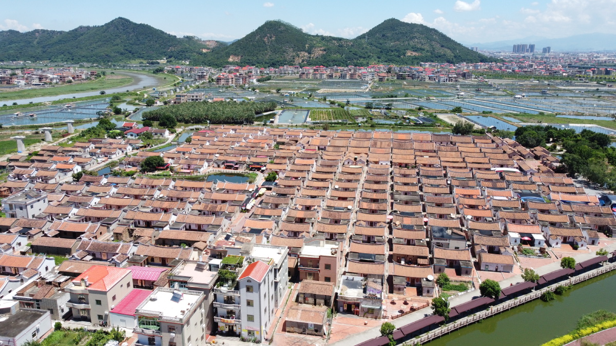 漳州龙海埭美古村落航拍