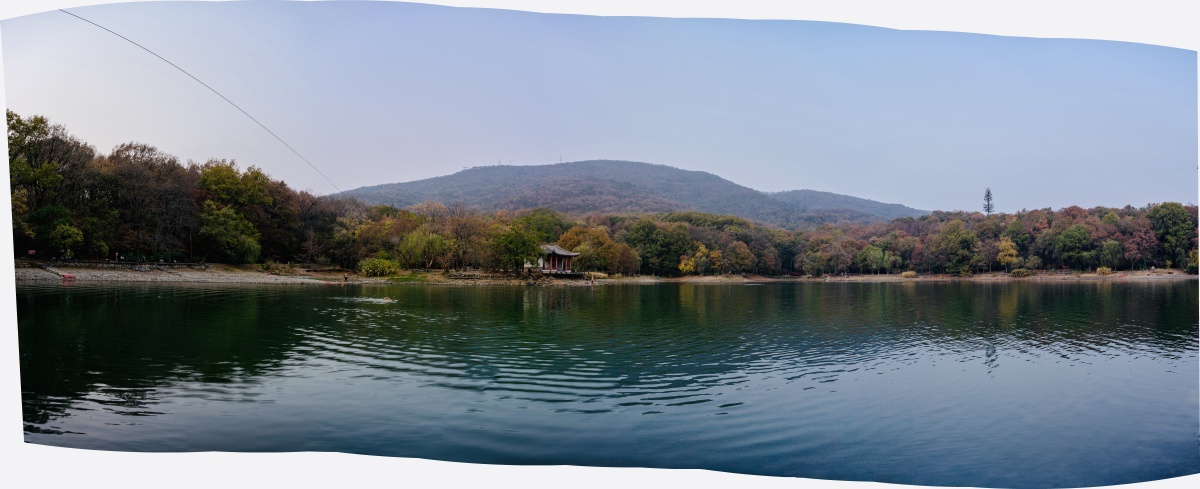 明孝陵·紫霞湖,图一是修好的,图二是原图,10张接山. - 张回胜 - 图虫