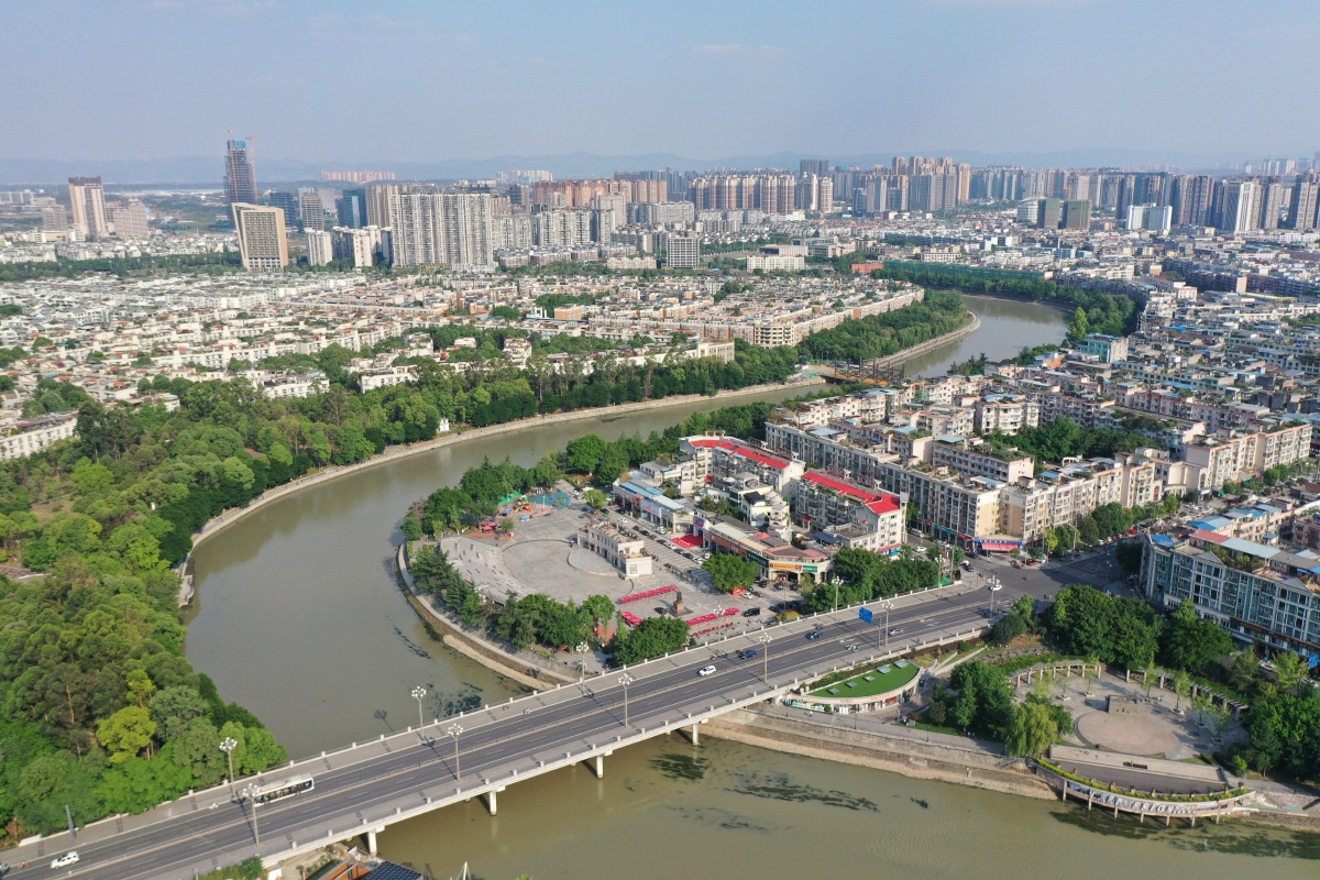 四川天府新区华阳街道风光