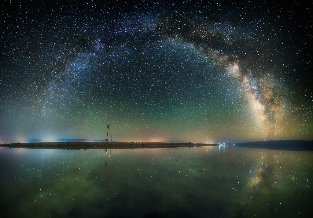 八月 在银河系中心 青海-茶卡盐湖