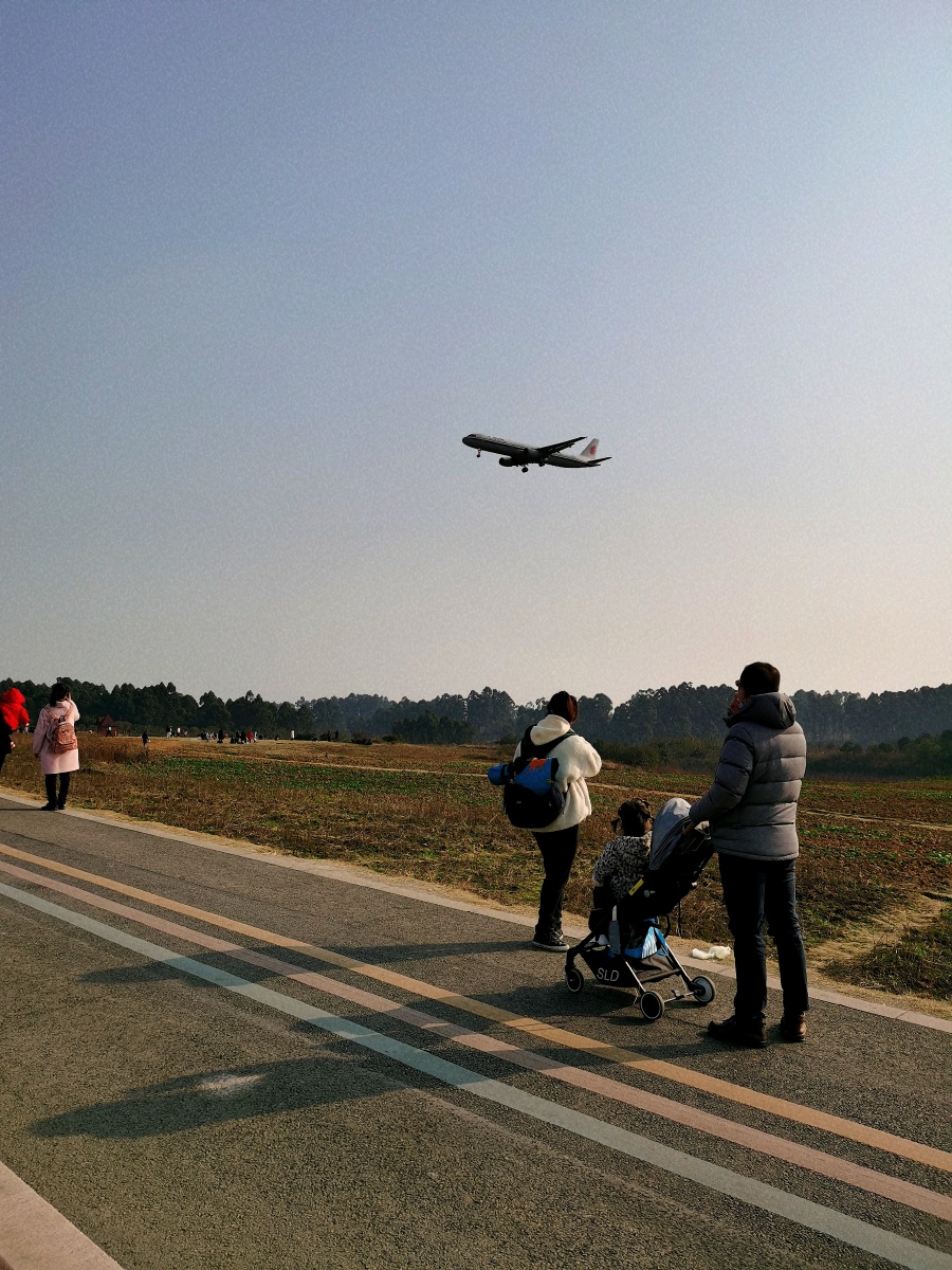 带宝宝看飞机