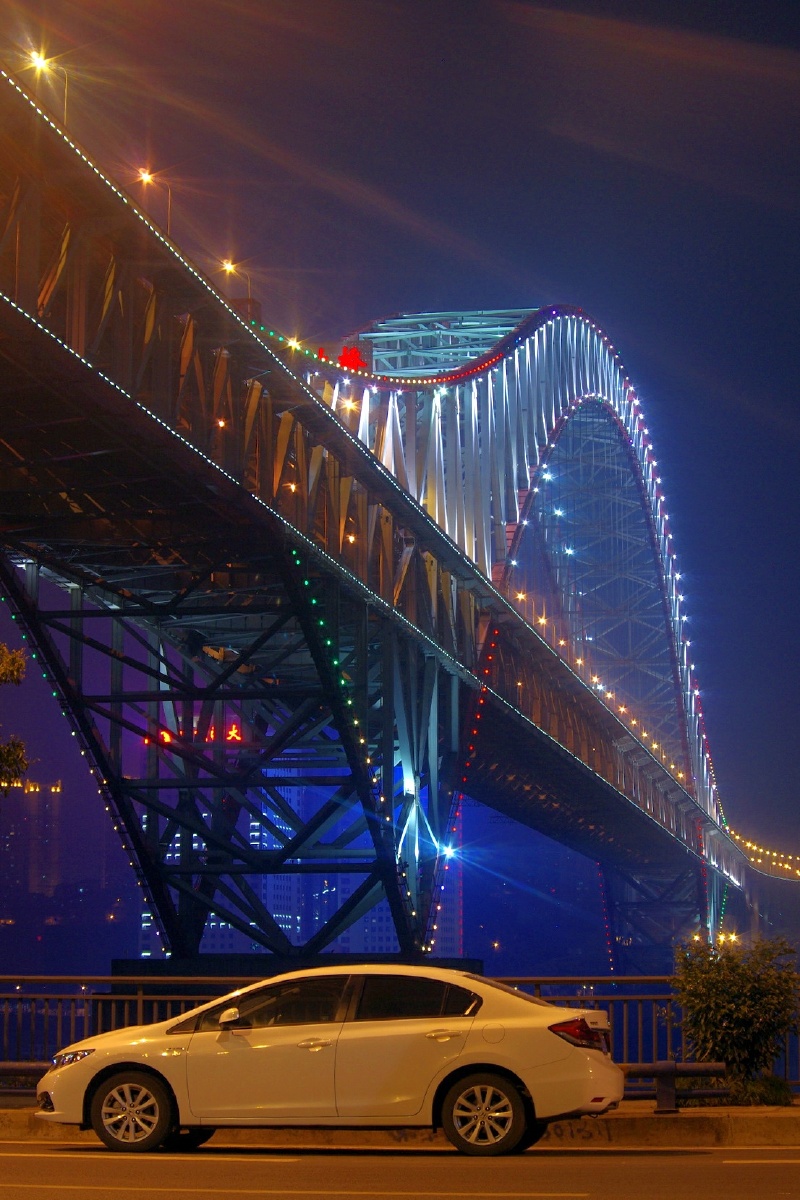 重庆朝天门长江大桥夜景