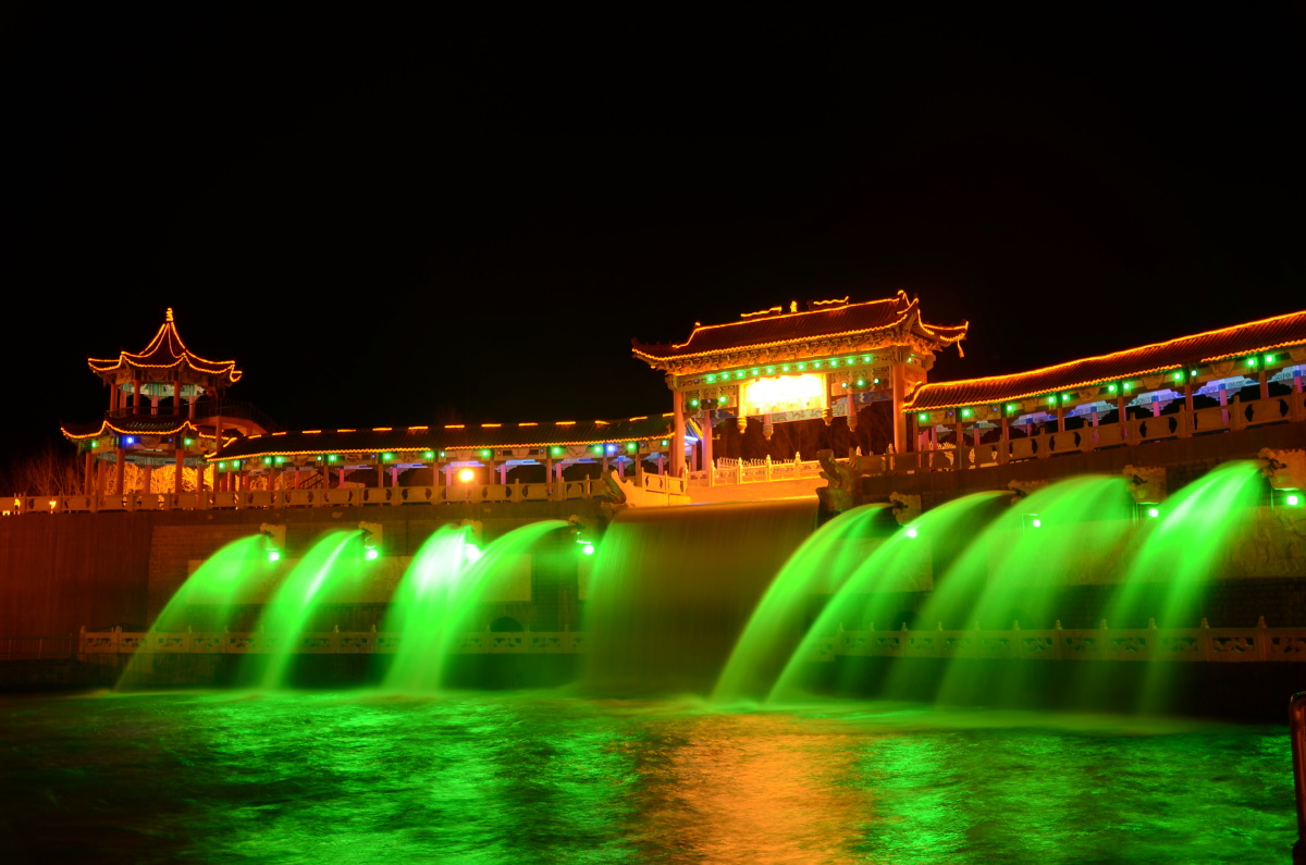 克拉玛依九龙潭夜景