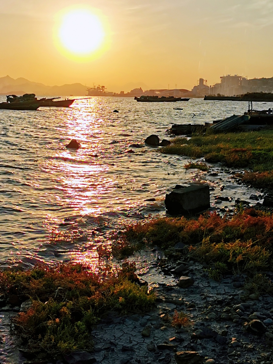 霞光海景