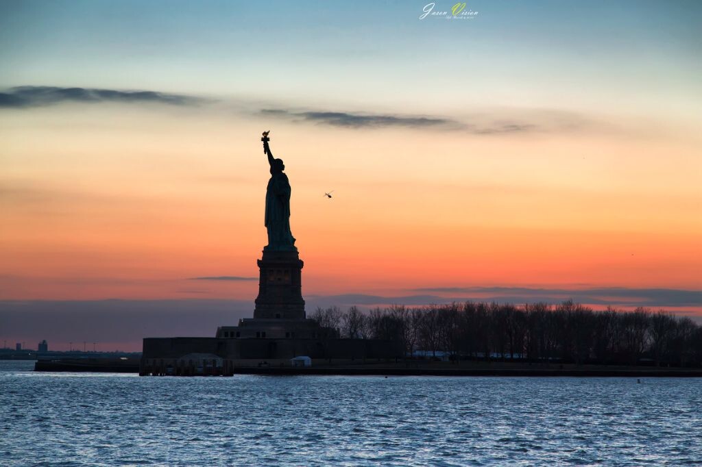Statue of Liberty：眺望大西洋的日落