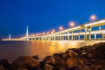 夜拍深圳湾大桥