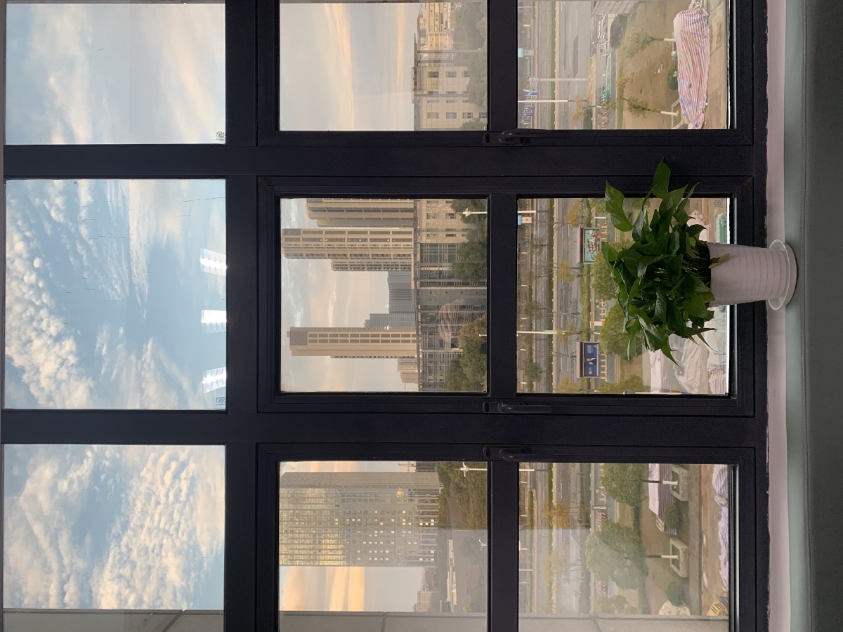 大年三十,和海外客户会议刚结束,公司窗外的夕阳