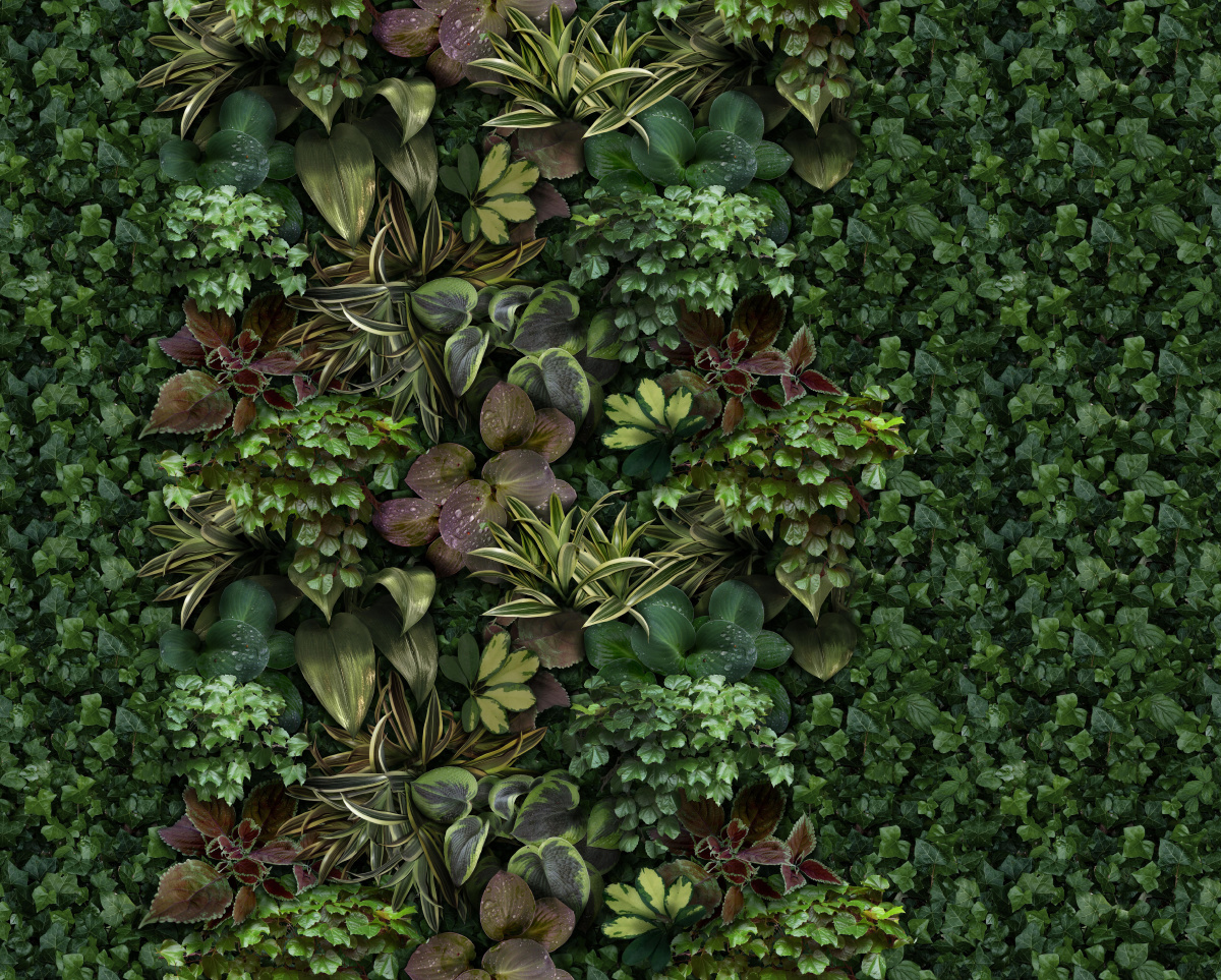 无缝拼接绿植背景墙