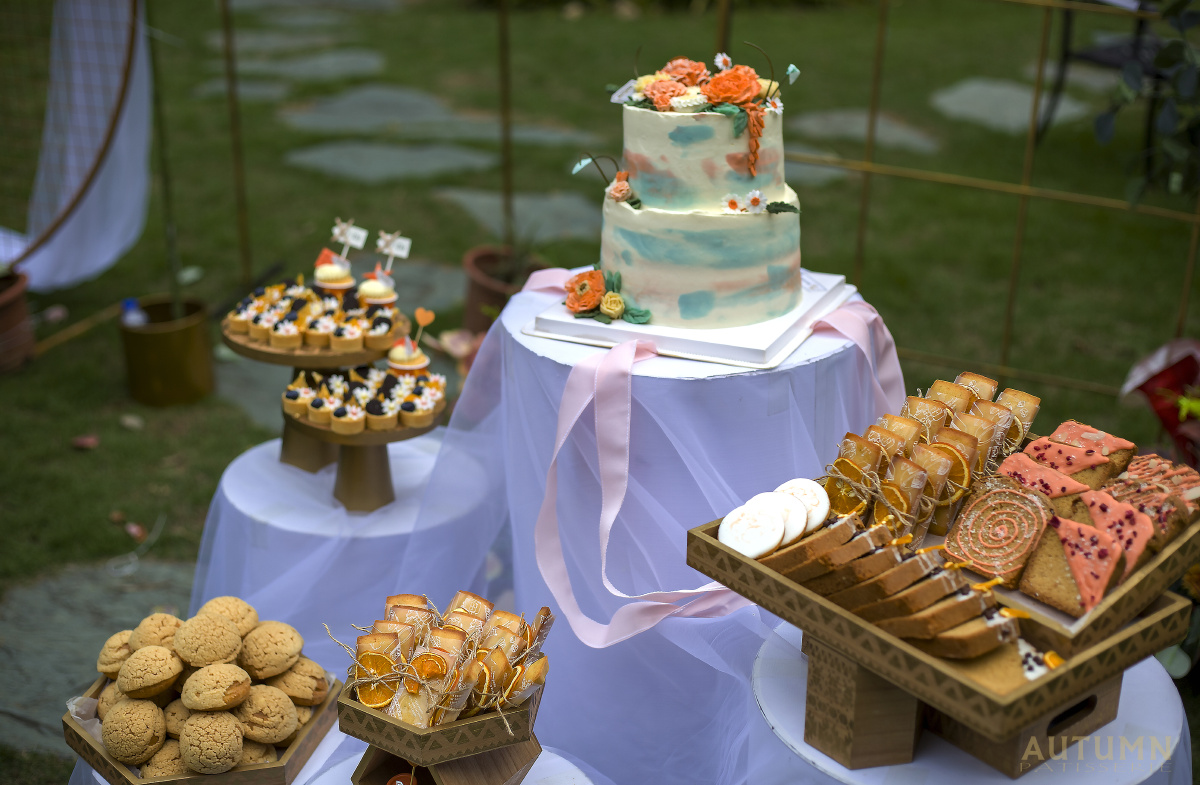 户外婚礼甜品台
