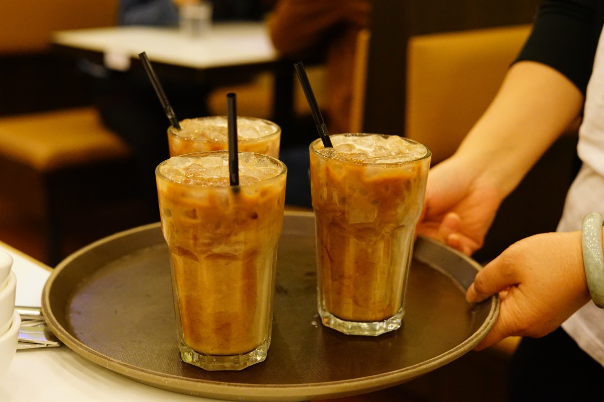 港式茶餐厅丝袜奶茶鸳鸯奶茶