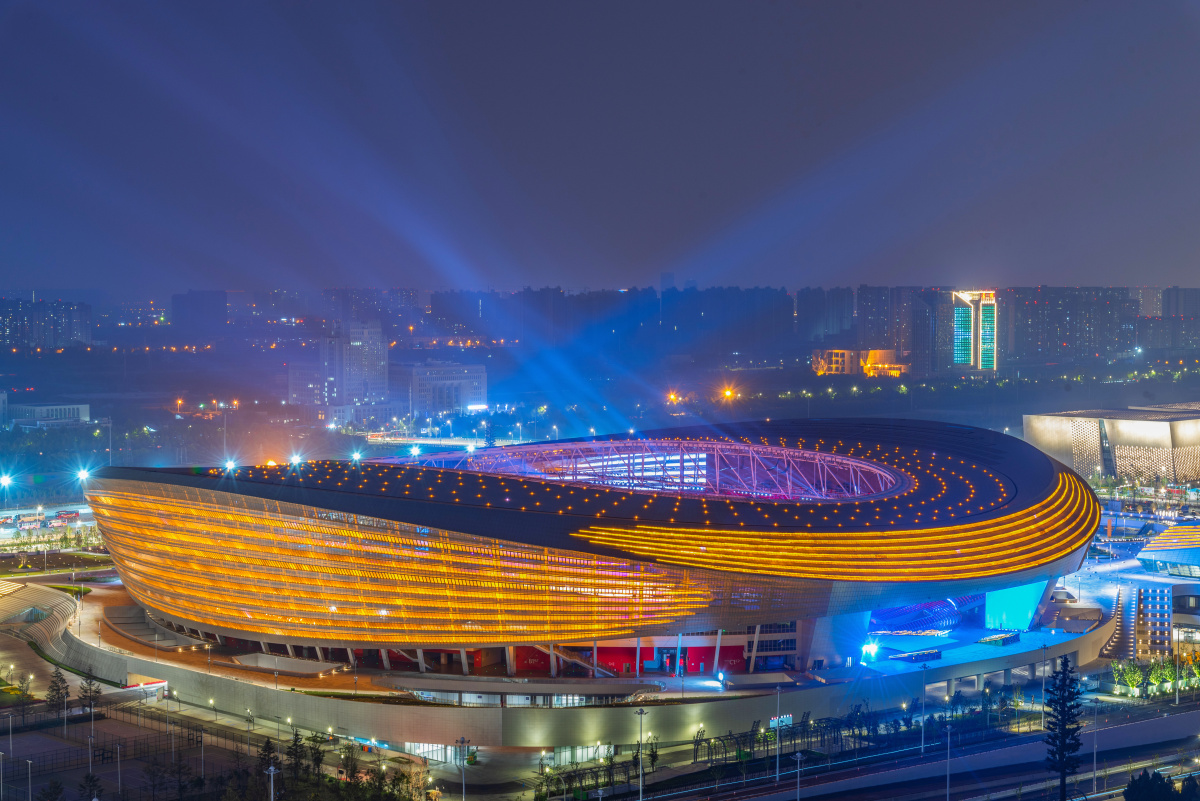 郑州奥体中心夜景