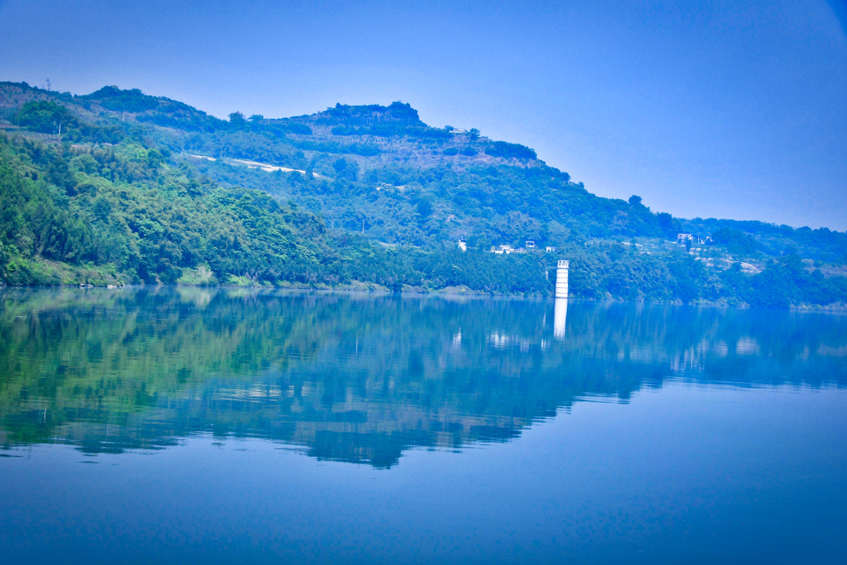 重庆合川渠江两岸风光
