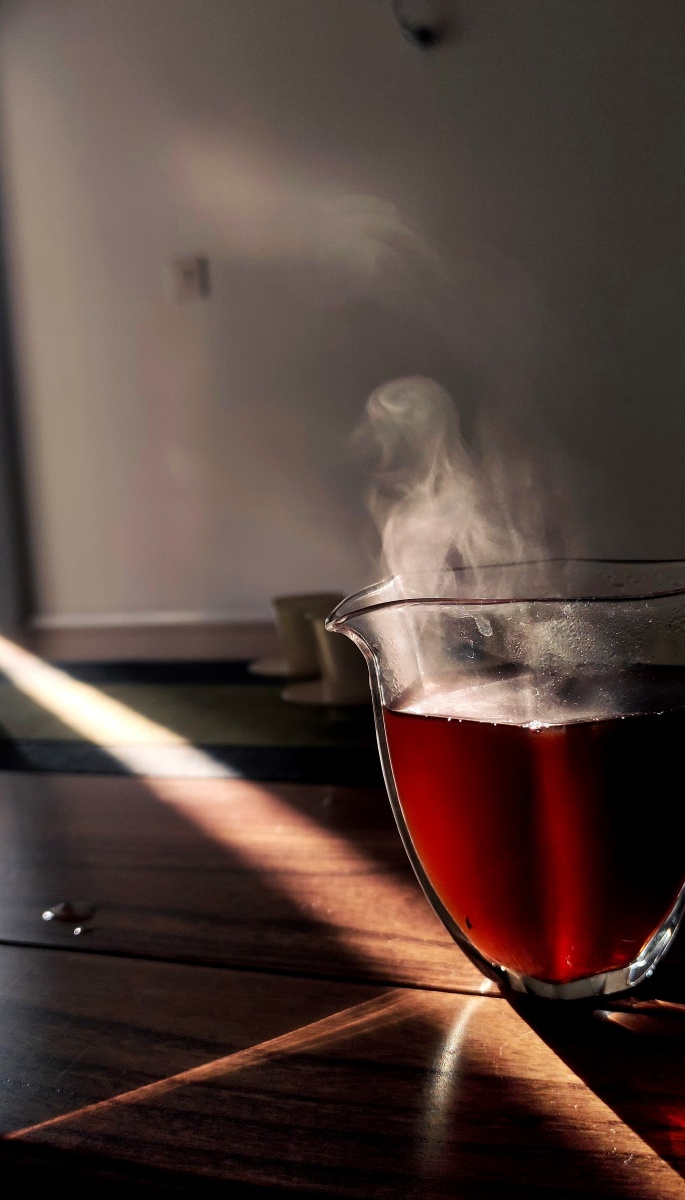 冬日午后阳光暖茶