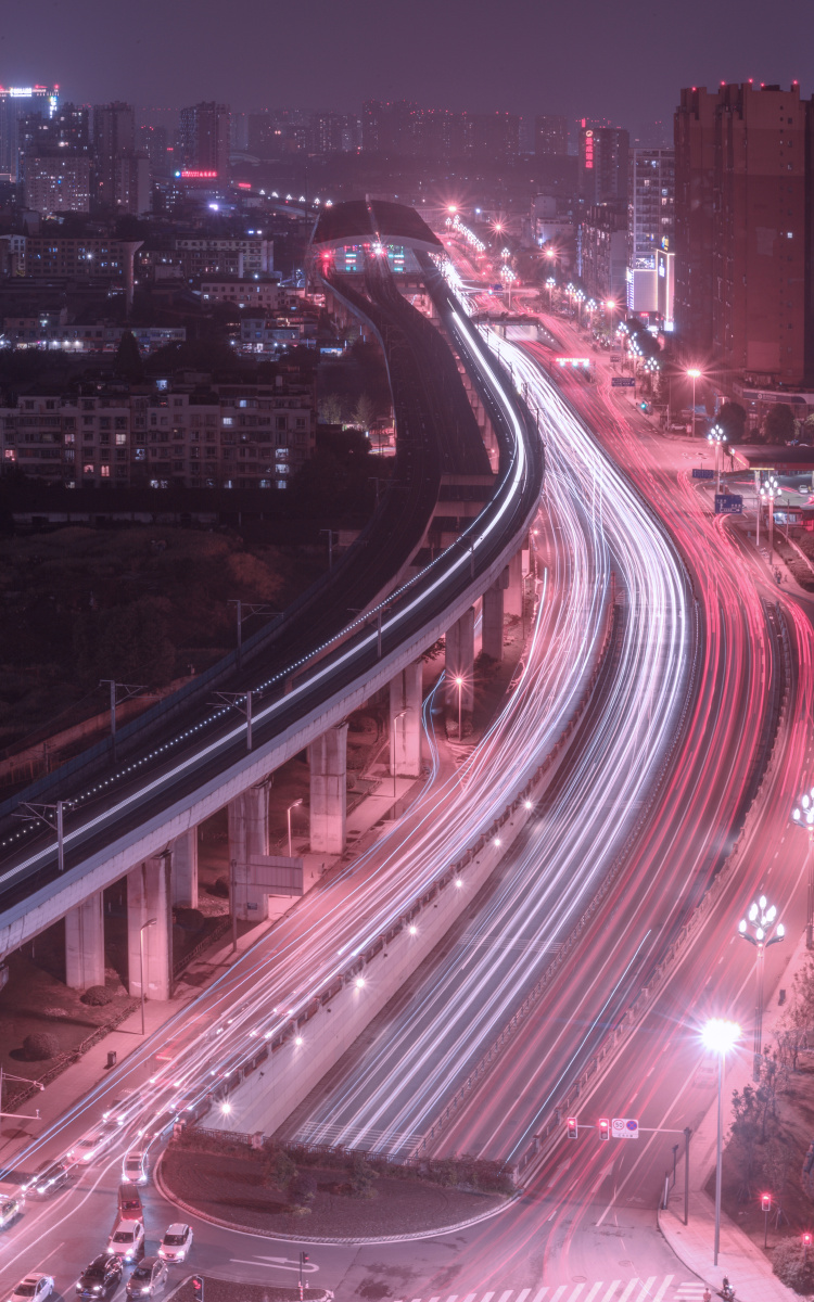 成都夜景犀浦地铁