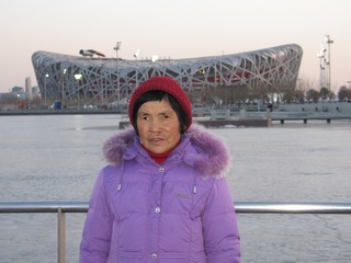 2010年母亲在北京鸟巢