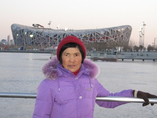 2010年母亲在北京鸟巢2