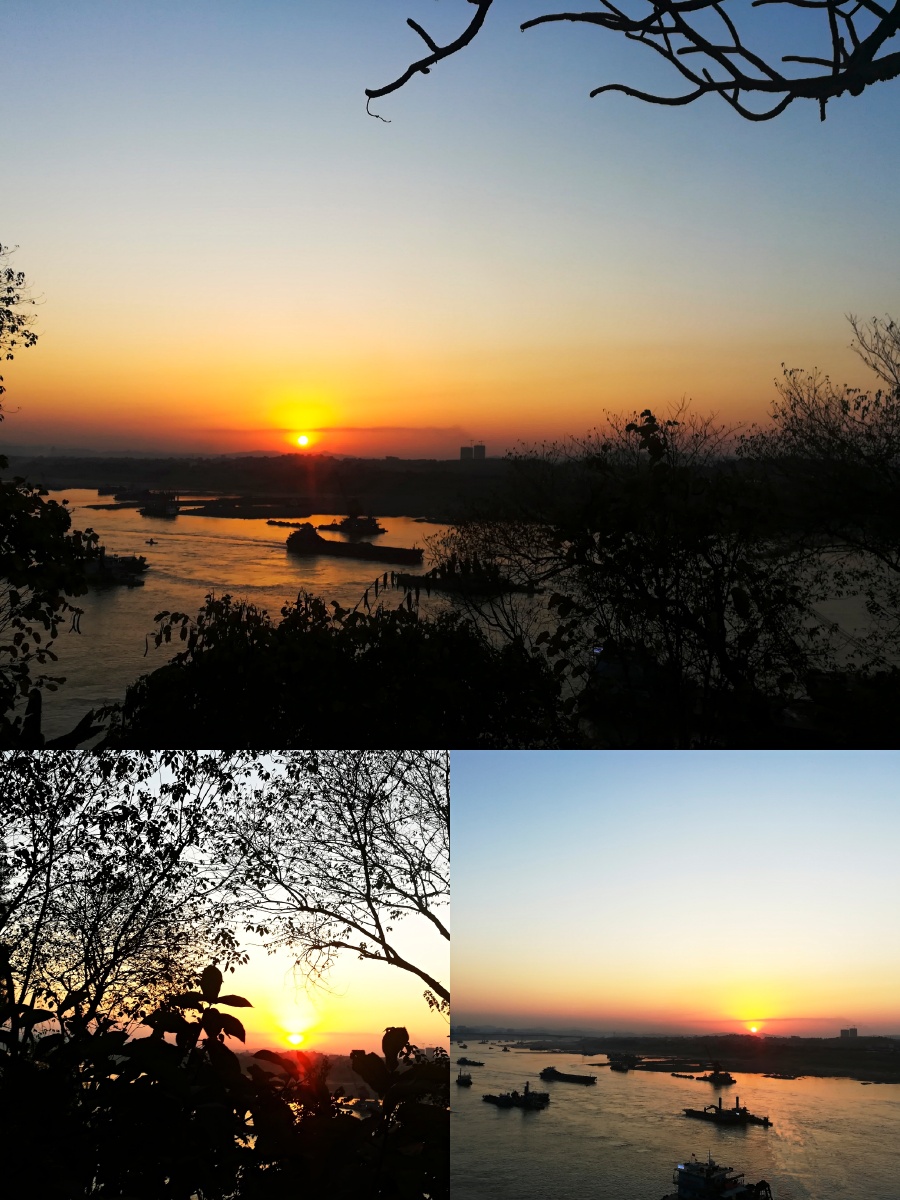 傍晚的夕阳真好随手拍了下来