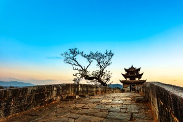 建水双龙桥晚霞