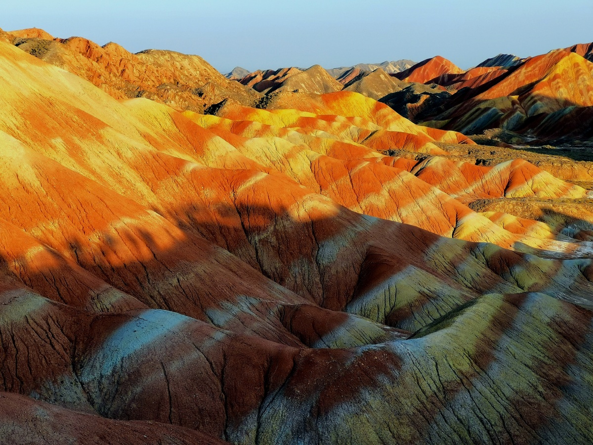 七彩丹霞地貌摄于甘肃张掖