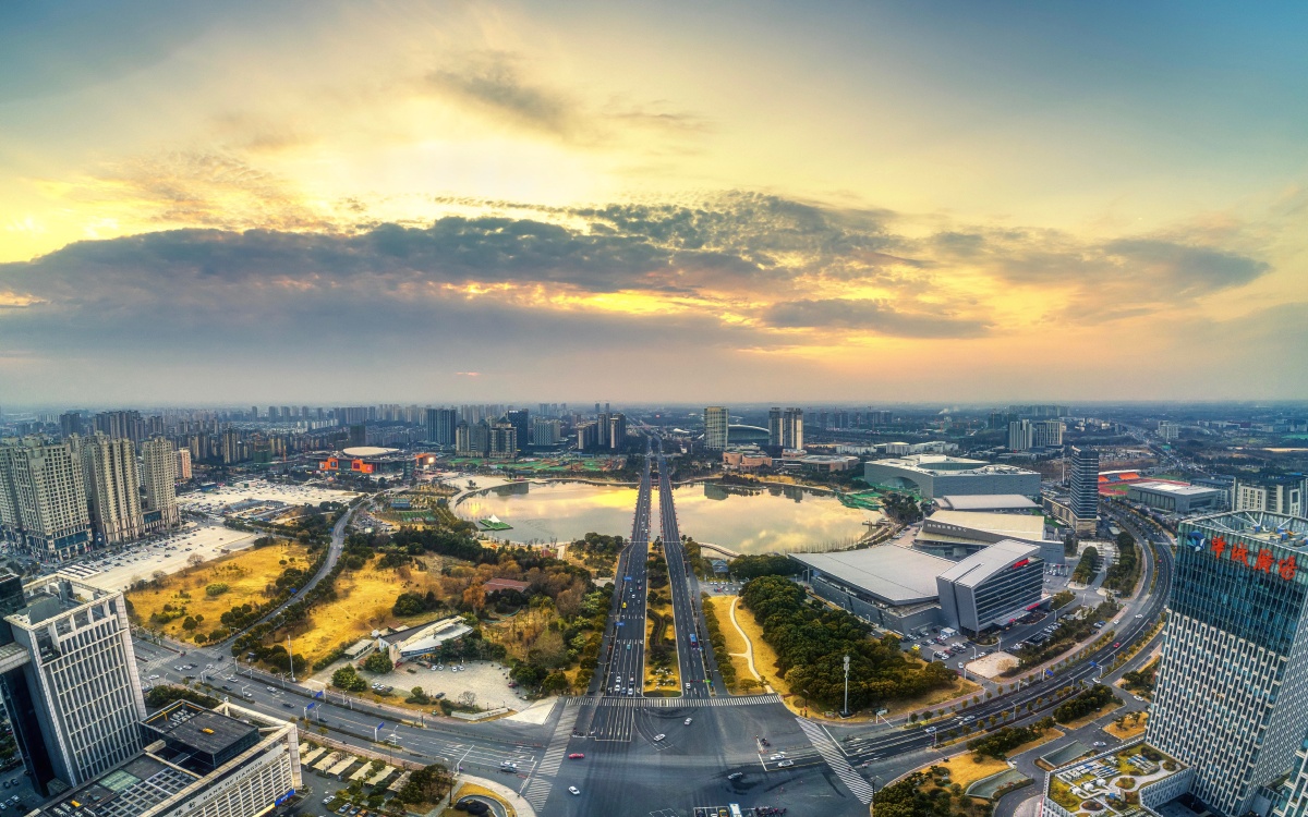 第一次航拍扬州明月湖