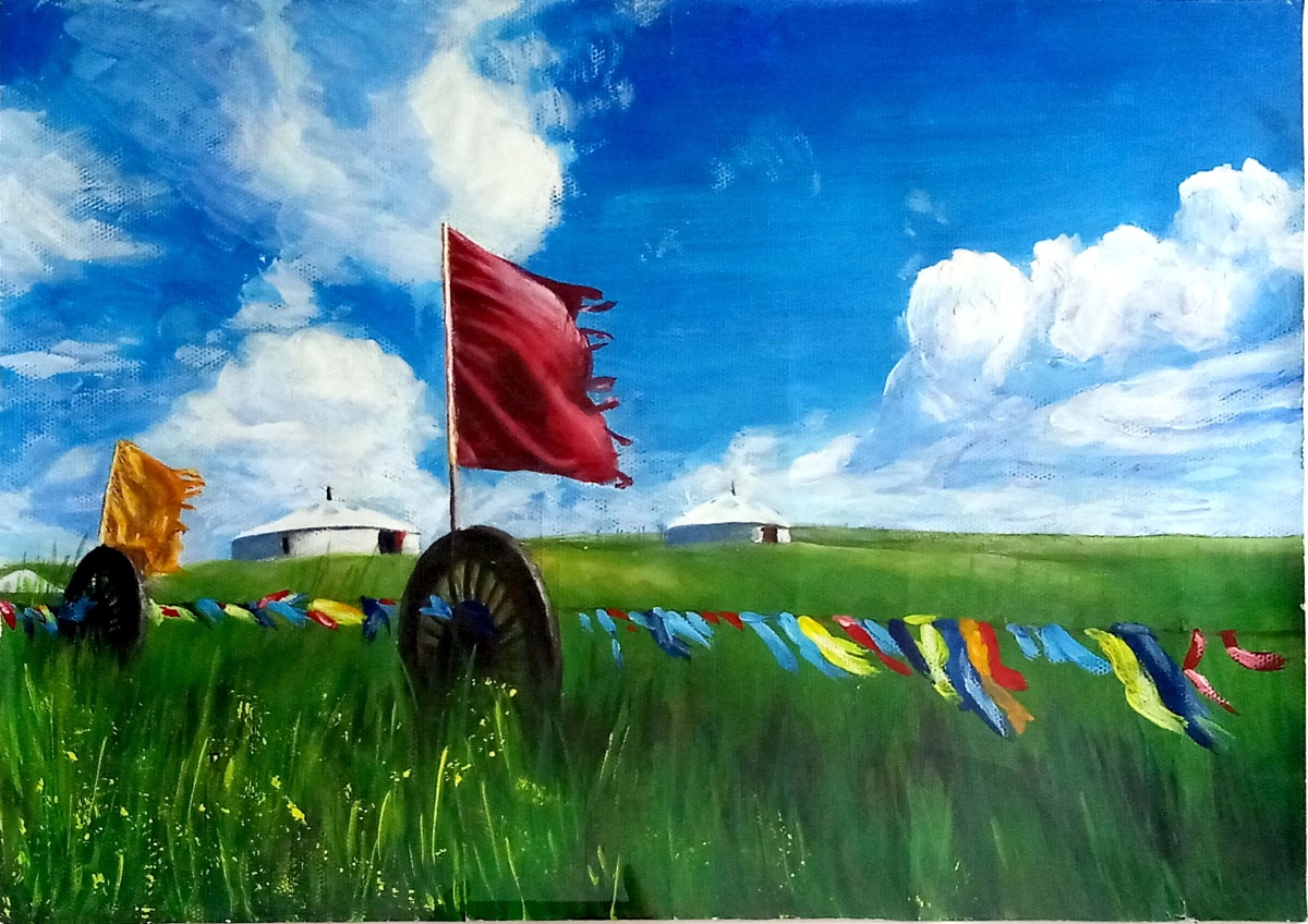 本人为了参加书画比赛而画的水粉画,虽然没有获奖,但在我