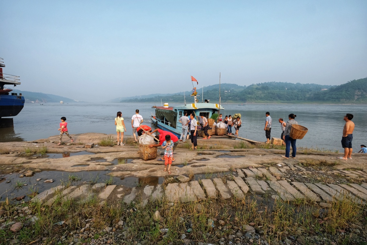 重庆松溉古镇长江边老渡口