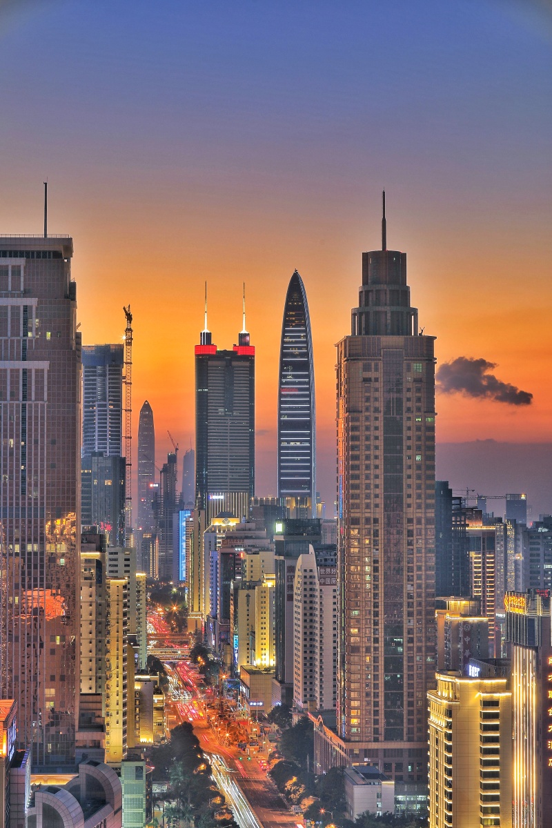 夜之城罗湖景色