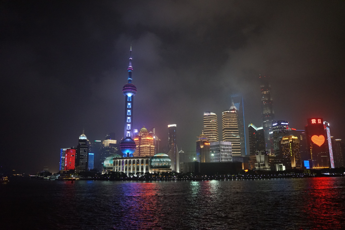 上海外滩的夜景