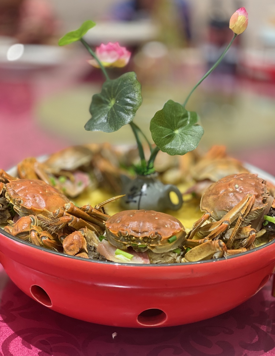 大闸蟹摆盘