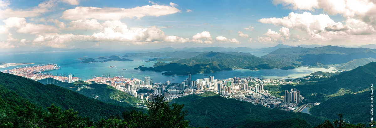 梧桐山俯瞰全景