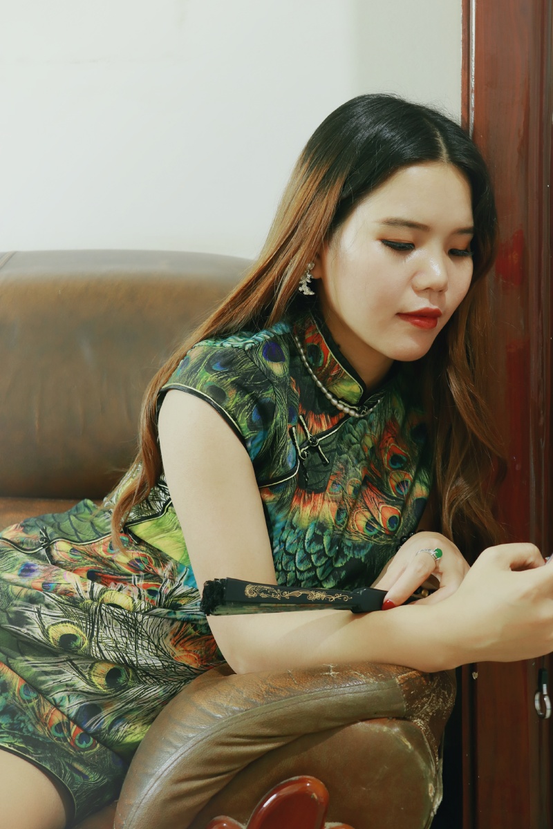 中国风旗袍世人慌慌张张不过图碎银几两