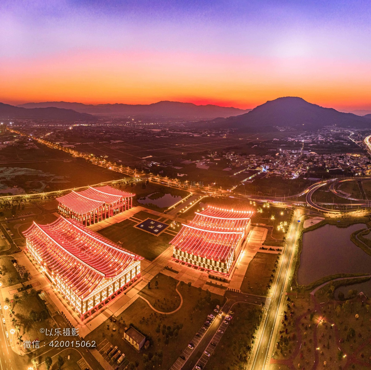 漳州三馆夜景,三馆即艺术馆,博物馆,规划展示馆.
