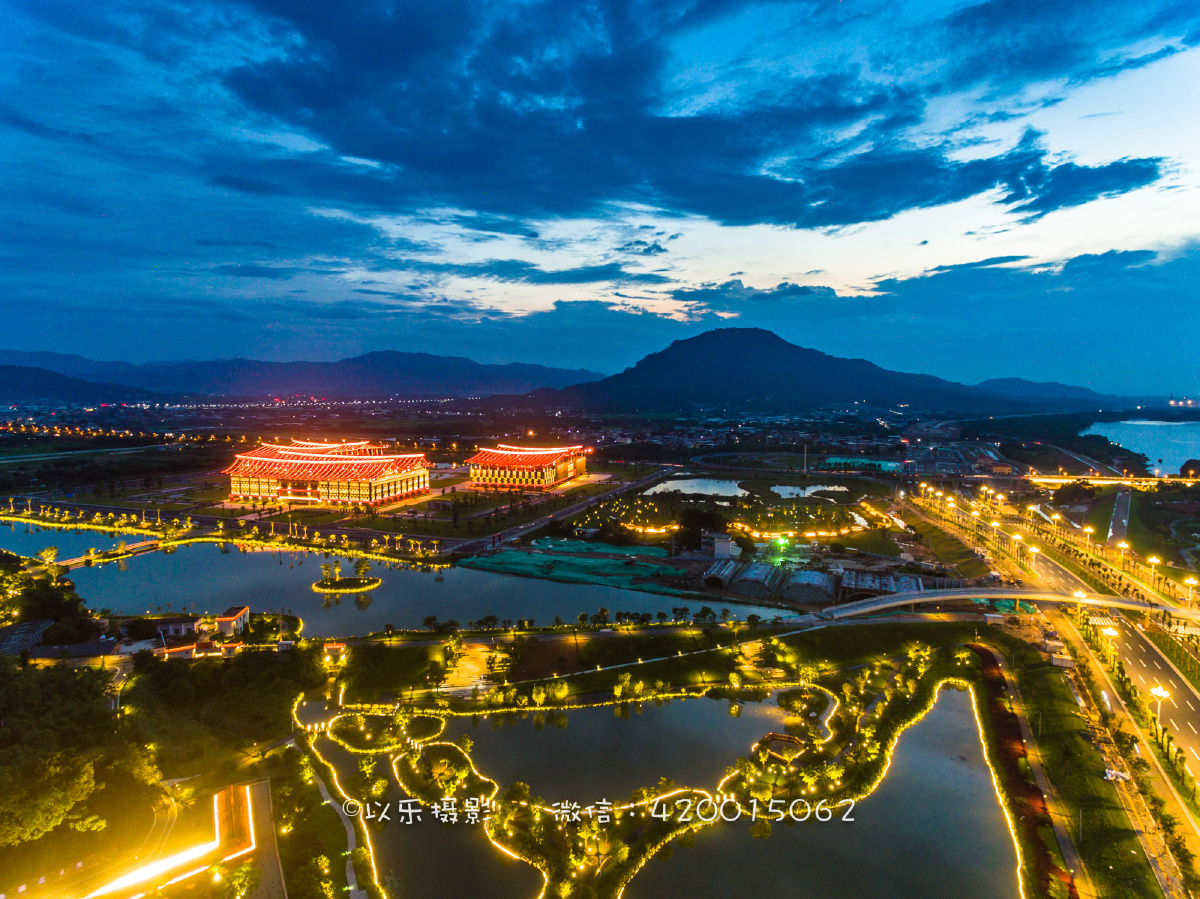 漳州市区夜景航拍