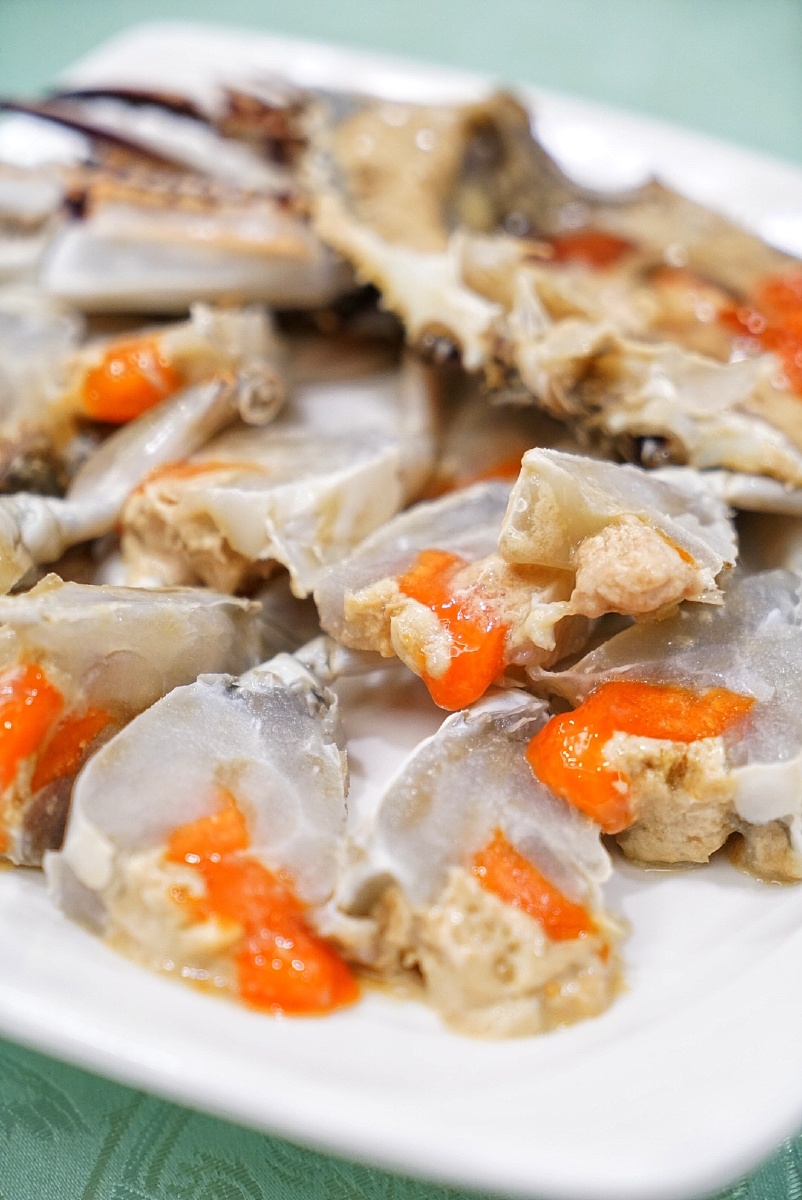 清蒸梭子蟹生腌梭子蟹色