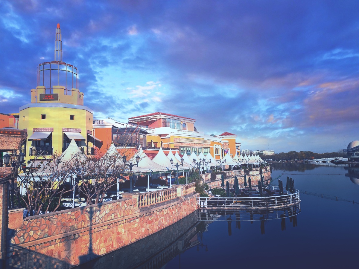 北京街拍亮马河边蓝色港湾四连张②